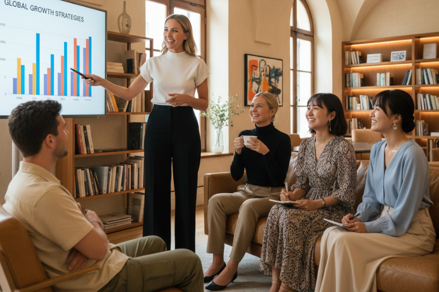 英会話ラウンジの画像。toC向けセミナーの様子。
